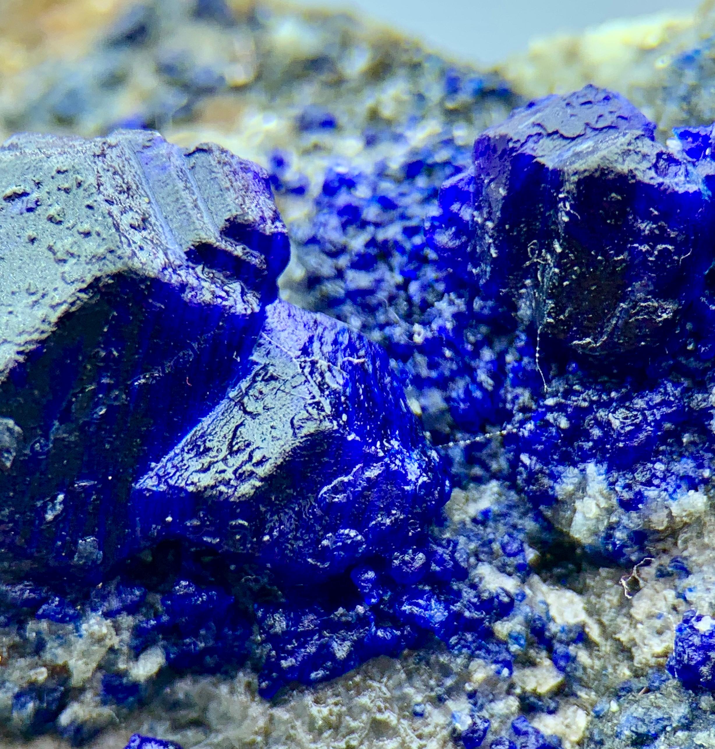 Lazurite Crystal Specimen | Deep Blue Lapis Lazuli Stone With Pyrite ...