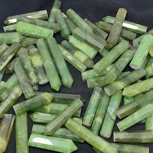 Green Hydrogrossular Garnet Pendants: Natural Crystal Gemstone