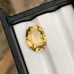 Natural Citrine Gemstone - Golden Yellow Faceted Loose Stone for Jewelry Making