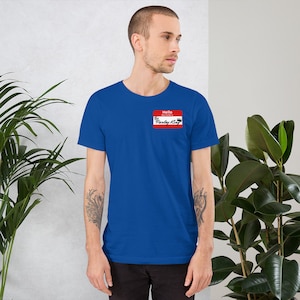 Hello My Name Is Parlay King Short-Sleeve Unisex T-Shirt, Casino Clothing, Poker Shirt, Gambling Merchandise, Sports Betting Top