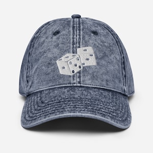 Dice Dad Hat Vintage Wash, Casino Merchandise, Gambling Hat