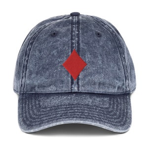 Vintage Wash DIAMONDS DAD HAT, Casino Inspired Clothing, Poker Themed Hat, Parlay Co