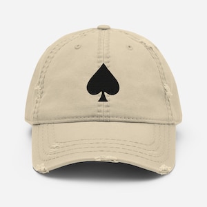 Spades Cards Themed Poker Distressed Dad Hat