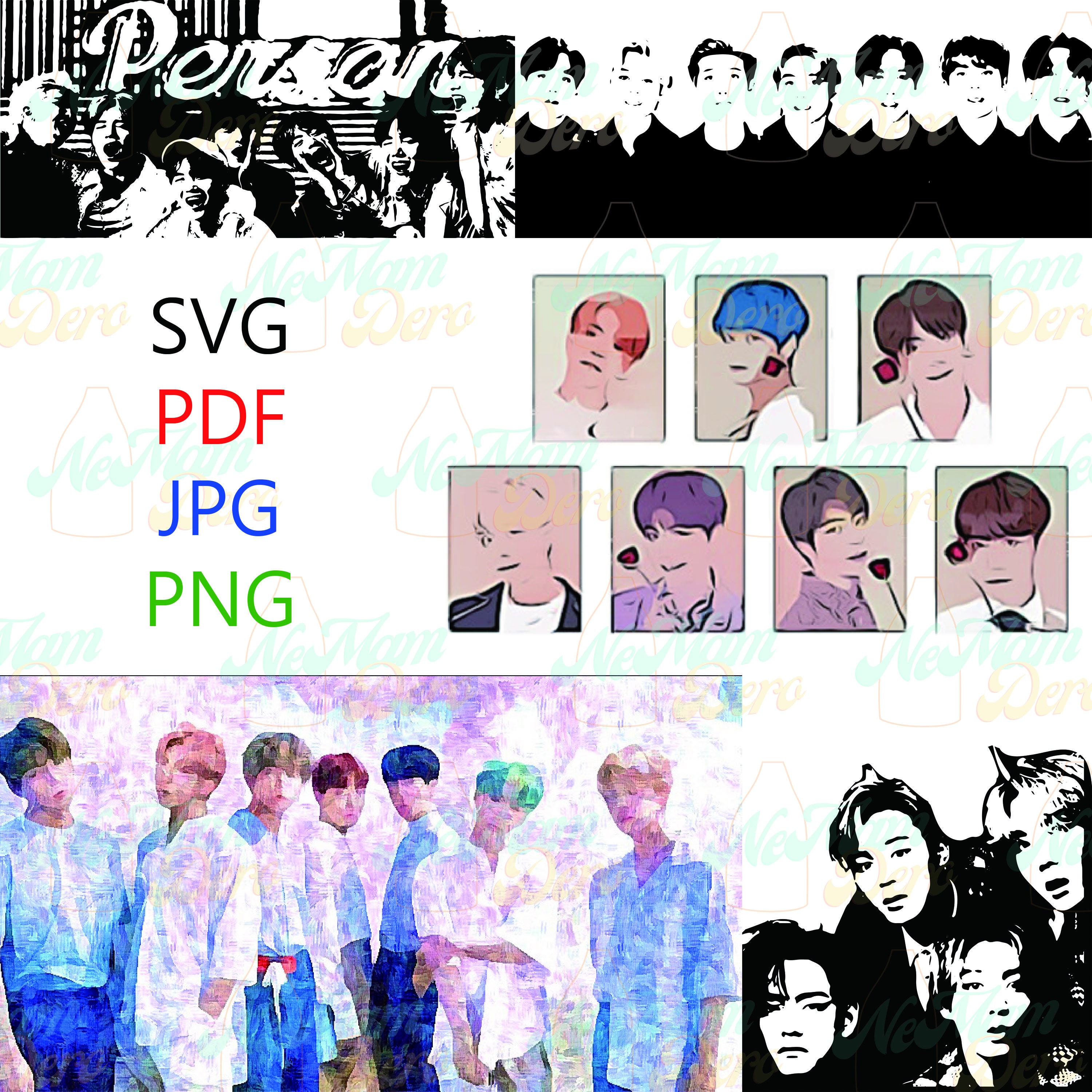 bts color silhouette bts silhouette sticker mug cup