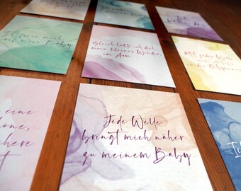Affirmation Cards / Hypnobirthing Cards / Positive Birth Cards / Mantras