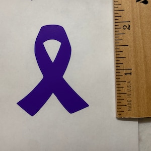 Purple ribbon decals, cancer awareness, DV survivor, opioid overdose awareness, car decal, laptop decal
