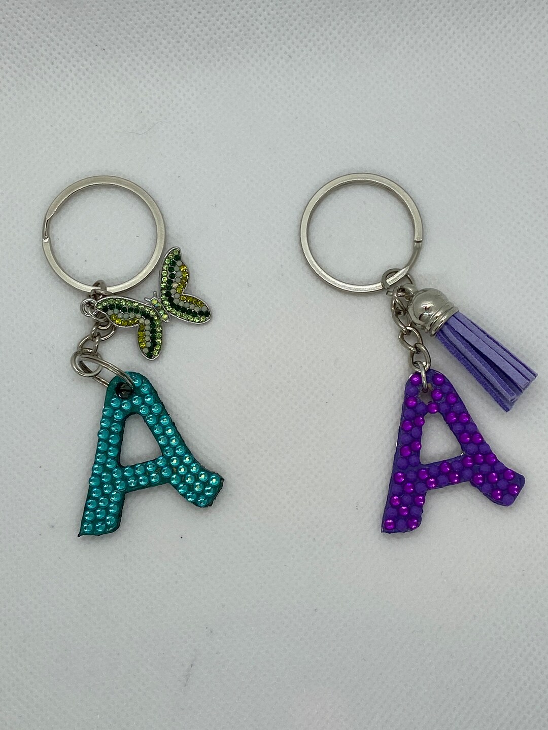 Diamond Art A Keychain - Etsy