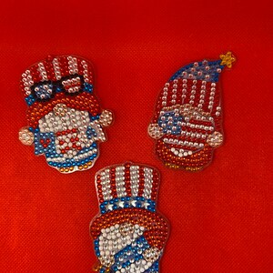 Diamond Art Freedom Gnome Magnets