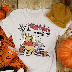 Nightmare On The Main Street Shirt, Winnie The Pooh Halloween Shirt, Disney Halloween Shirt, Halloween Pumpkin Shirt