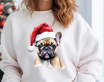 Pug Christmas Sweatshirt, Dog Lover Holiday Sweater