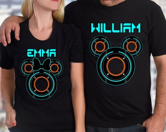 Customizable Disney Tron Mickey Mouse Shirt, Lightcycle Design