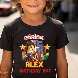 Custom Robot Birthday T-Shirt:  Birthday  Boy Party Shirt