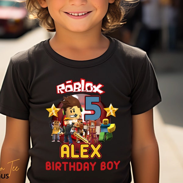 RBlox Birthday T-Shirt, Custom Birthday Boy Shirt, Birthday Boy Shirt, Birthday Girl Shirt
