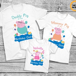 Pig Family Birthday Shirt, Birthday Girl Pig Shirt