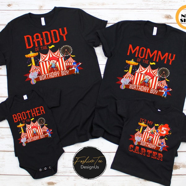 Circus Birthday Shirts, Circus Party Shirts, Circus Family Shirts, Carnival Themed Birthday Shirt