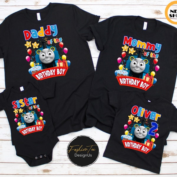 Train Birthday Shirt, Train Birthday Party Shirt, Family Custom Shirts, Birthday Boy Shirt