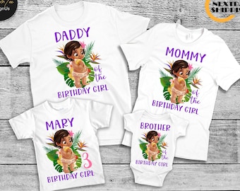 Moana Birthday Girl Shirt: Family Matching Tees