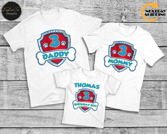 Birthday Family Shirt Patrol Birthday Shirt Birthday Party Tshirt Etsy Hong Kong