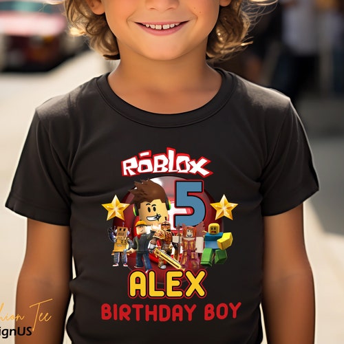 Custom Robot Birthday T-Shirt:  Birthday  Boy Party Shirt