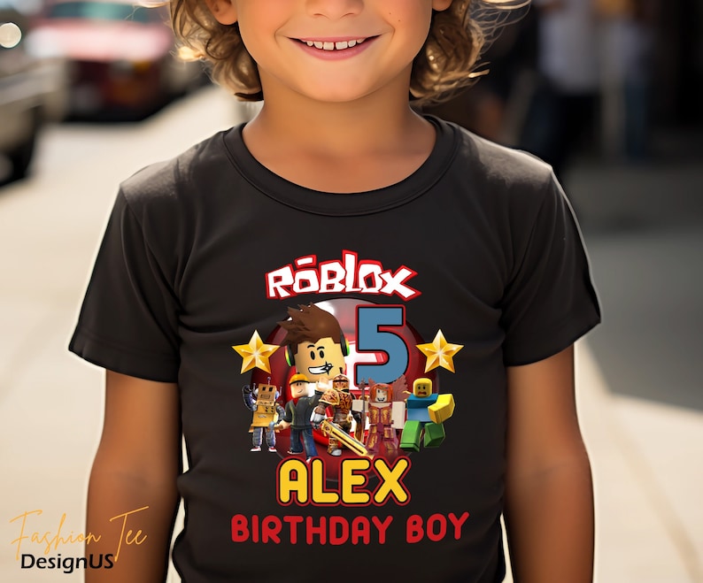 Custom Robot Birthday T-Shirt:  Birthday  Boy Party Shirt