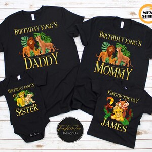 Lion King Birthday Family Shirts: Simba Birthday Party Tees