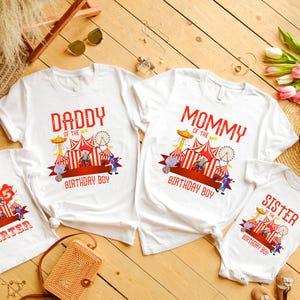 Circus Birthday Shirts: Carnival Family Matching T-Shirts