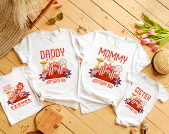 Circus Birthday Shirts: Carnival Family Matching T-Shirts