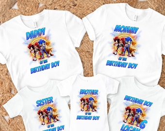 Custom Sonic Birthday Shirt: Family Matching Toddler Tee