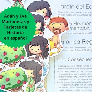 Adam and Eve Bible Story in Spanish Garden of Eden Kid Craft the Fall ...