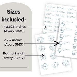 Children Check-in Label for Potty Training