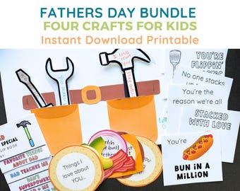 Father Day Craft Project Idea For Classroom Gift Idea For Dad Printable Activity Book PDF Flip Book Making Project For Kid DIY Kit For Dad