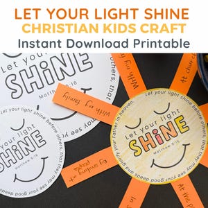 Bible Craft Printable for Youth Religious Activity Sunday School Classroom PDF Christian Lesson for Homeschool Faith Craft for Preschool