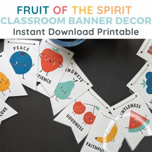 Fruit Spirit Klassenzimmer Wanddekor Sonntagsschule Bibelstunde Karteikarten Bündel Religiöse Bildung Klassenzimmer Materialien Spirituelle Karte Set