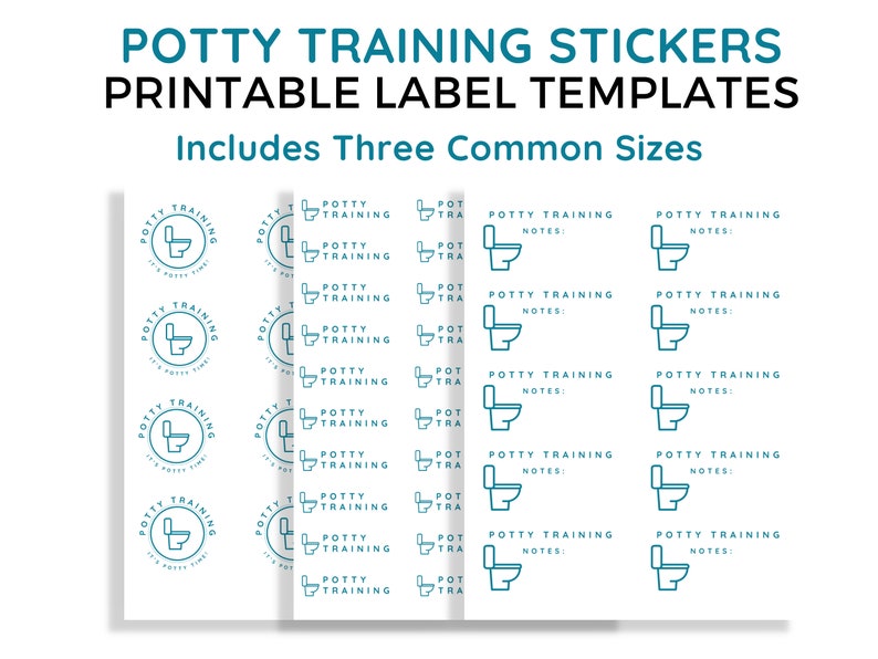 Potty Training Sticker for Kid Church Admin