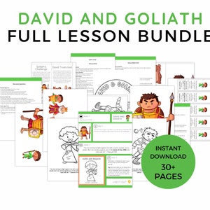 David and Goliath Lesson for Kid Sunday School David & Goliath Bible Story for Preschool David and Goliath Application Activity Kid Ministry