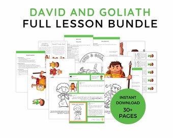 David och Goliat-lektion för barn i söndagsskolan David och Goliat Bibelberättelse för förskola David och Goliat-applikationsaktivitet Barnarbete