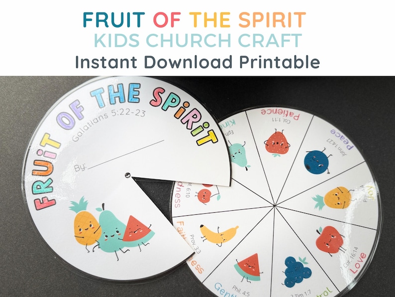 Fruit Spirit Craft Wheel Printable PDF Download Religious Activity for Fruit Spirit Craft Wheel Printable PDF Download Religious Activity for
