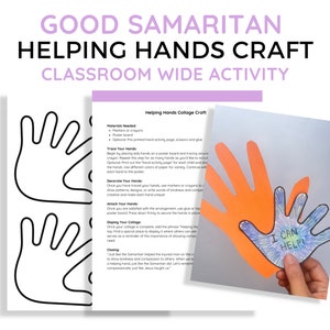 Good Samaritan Sunday School Craft Classroom Wide Activity Bible Story Project for Kid Printable Group Craft for Preschool Family Ministry