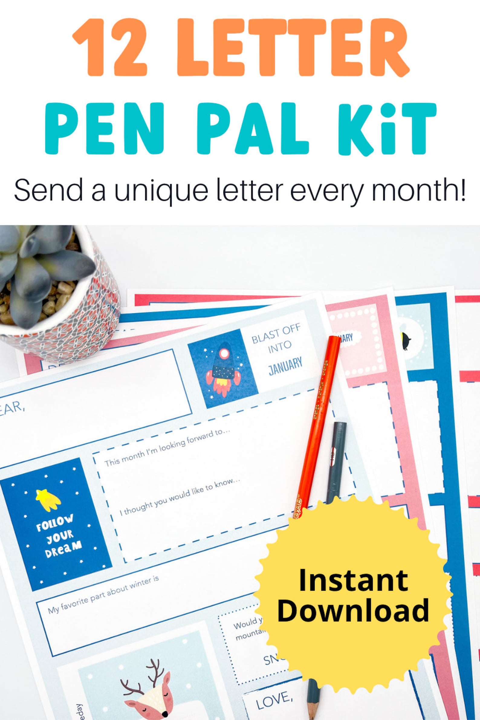 Pen Pal Kit Grandparent Penpal Kit Letter Writing Kit for Kids Pen Pal