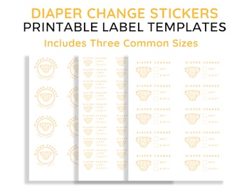 Diaper Change Printable Sticker for Nursery Church Diaper Label Infant Room Label Template Printable Diaper Tags for Babies Nursery Stickers