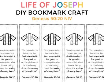 God Has a Plan for Me Scripture How to Teach Kid Bible Memory Verse Bookmark Craft for Joseph Coat of Many Colors Activity for Kid Church