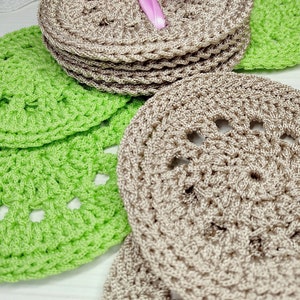 Beverage coaster /Crochet table mat / Knitted coaster / Crochet coasters set / Crochet mug rug / Crocheted place mat /Round doilies table