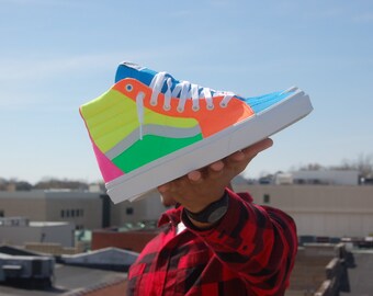 vans colorful high tops
