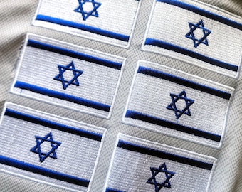 Diseño de bordado de la bandera israelí, parche de Israel de 8 x 5 cm, descarga digital