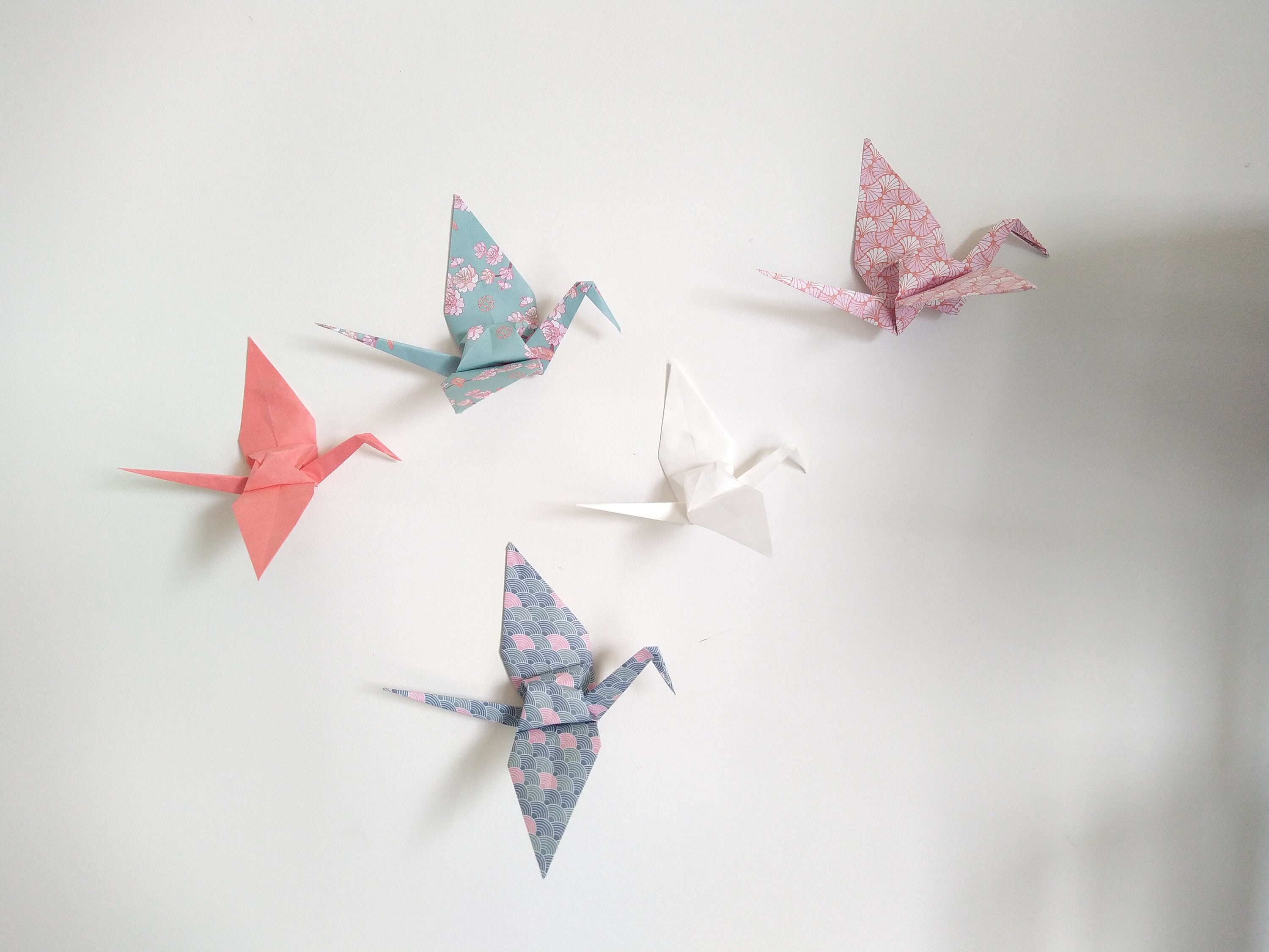 Décoration Murale en Origami Grues