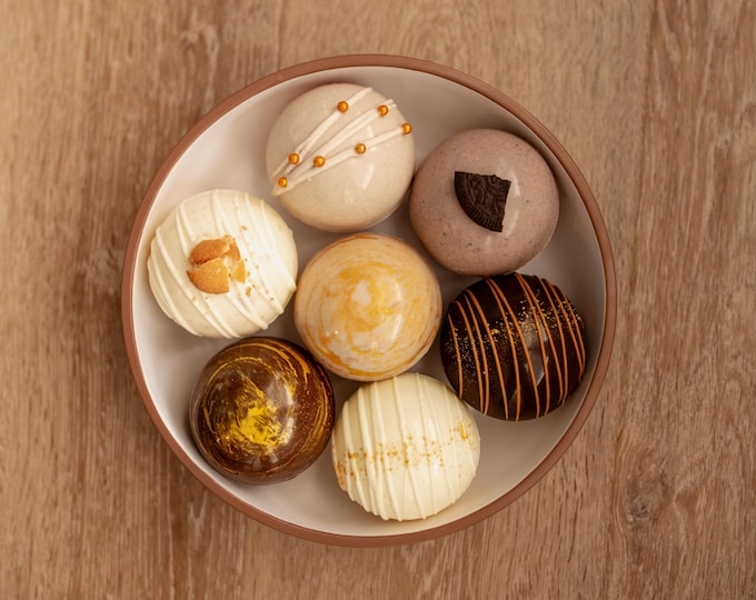 Set of 6, Gourmet Hot Chocolate Bombs, Ghirardelli Chocolate,
