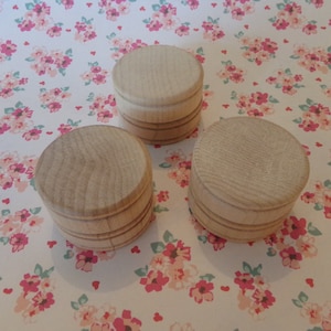 3 Unfinished Mini Wood Trinket Boxes. DESTASH lot.