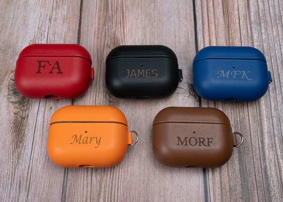 Custodia in pelle Airpods Pro che può essere personalizzata | Etsy