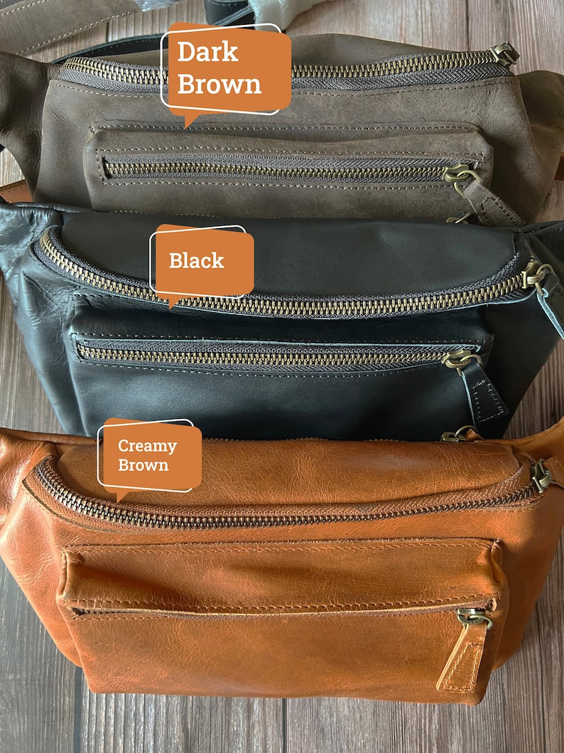 Genuine Leather Fanny Pack Shoulder Bags Women Fanny Pack Etsy