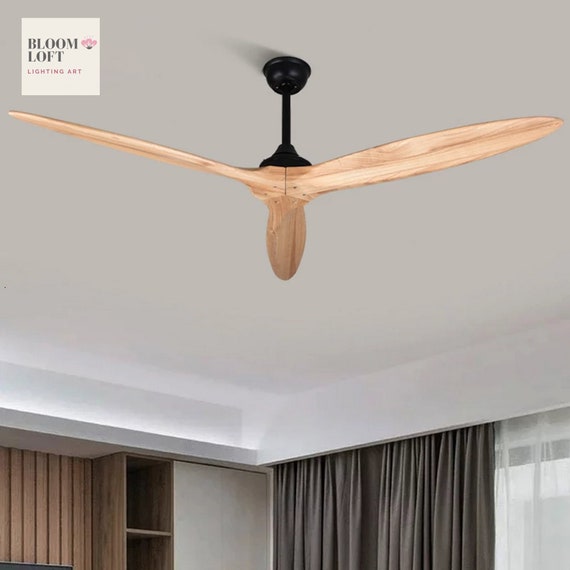 Modern Style Remote Control 3 Blades Wooden Ceiling Fan Australia Blades Wooden Ceiling Fan, Modern Wooden Ceiling Fan With Light